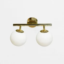 domiluce Lampa sufitowa listwa 2 kule złota DRUM