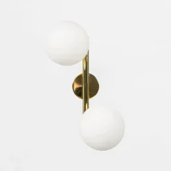 domiluce Lampa sufitowa listwa 2 kule złota DRUM