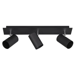 Listwy Oświetleniowe|Wszystkie Lampy Sufitowe| Lampa sufitowa listwa 3 reflektory czarna MARLEY