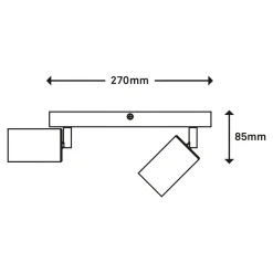 Lampa sufitowa listwa drewniana podstawa czarna VINTAGE II