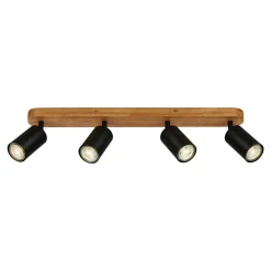 Listwy Oświetleniowe|Wszystkie Lampy Sufitowe| Lampa sufitowa listwa drewniana podstawa czarna VINTAGE IV