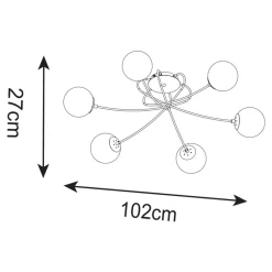 Wszystkie Lampy Sufitowe|Zumaline Lampa sufitowa LIXA CL20004-6