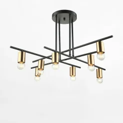 inny Lampa sufitowa loftowa czarny brąz NORMANI 8