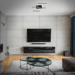 Lampa sufitowa obrotowa czarna FRAME LED 62 cm