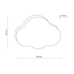 Lampy Wiszące I Sufitowe|Lampy Do Pokoju Dziecięcego|TK Tomasz Krywult Lampa sufitowa pastelowy niebieski CLOUD MINI 2