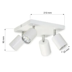 LED-POL Lampa sufitowa 4-punktowa biała ORO GAVIA