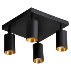 Wszystkie Lampy Sufitowe| Lampa sufitowa 4-punktowa czarno-złota MARIBEL IV