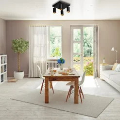 Wszystkie Lampy Sufitowe| Lampa sufitowa 4-punktowa czarno-złota MARIBEL IV