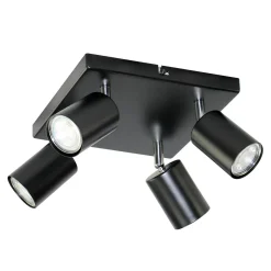 LED-POL Lampa sufitowa 4-punktowa czarna ORO GAVIA