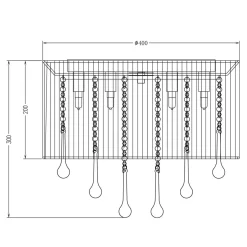 Zumaline Lampa sufitowa RLX92174-8B VERONA
