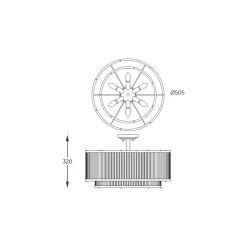 Zumaline Lampa sufitowa SERGIO C0528-05H-V6AC