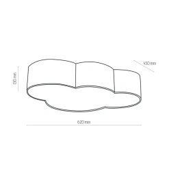 Dzieci TK Tomasz Krywult Lampa sufitowa szara CLOUD 4