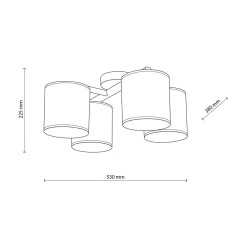 Wszystkie Lampy Sufitowe|TK Tomasz Krywult Lampa sufitowa szara DEVA NATURE IV