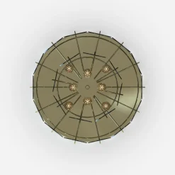 Wszystkie Lampy Sufitowe|Zumaline Lampa sufitowa transparentne szkło złota NIRA φ43 cm