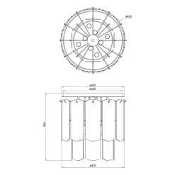 Wszystkie Lampy Sufitowe|Zumaline Lampa sufitowa transparentne szkło złota NIRA φ43 cm