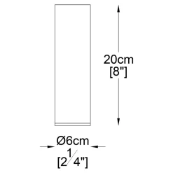 Wszystkie Lampy Sufitowe|Zumaline Lampa sufitowa tuba chrom LOYA 20 cm