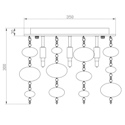 Wszystkie Lampy Sufitowe|Zumaline Lampa sufitowa złota ELLI