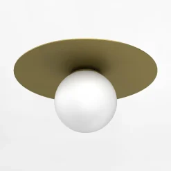 Luminex Lampa sufitowa złota FLAT