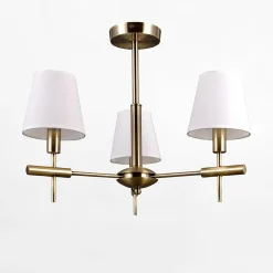 Żyrandole|Lampy Wiszące|inny Lampa wisząca 3 abażury biało-złota BALTER