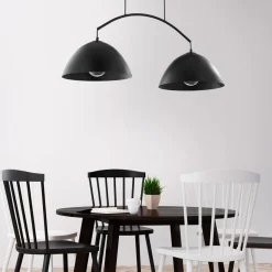 TK Tomasz Krywult Lampa wisząca 2 klosze czarna FARO