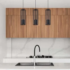 inny Lampa wisząca 3 klosze listwa czarna FALCON