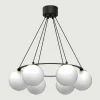 Lampy Wiszące|Luminex Lampa wisząca 6 kloszy kule czarno-złota BALLO VI