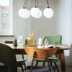 Lampy Wiszące|Luminex Lampa wisząca 6 kloszy kule czarno-złota BALLO VI