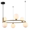 inny Lampa wisząca 6 kul złota AMILY