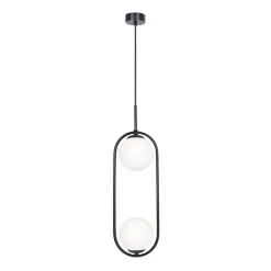 inny Lampa wisząca 2 kule czarna PARVA