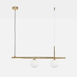 domiluce Lampa wisząca 2 kule złota FARO