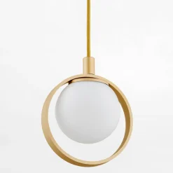 inny Lampa wisząca 4 kuliste klosze złota SATURNIA