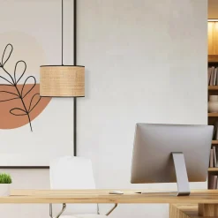 Lampy Wiszące|TK Tomasz Krywult Lampa wisząca abażur rafia plecionka LIBERIA 30 cm