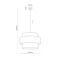 TK Tomasz Krywult Lampa wisząca abażur TRIO JUTA