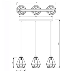 Luminex Lampa wisząca BERGEN III 605