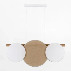 TK Tomasz Krywult Lampa wisząca boho abażur juta biały PULSE