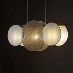 TK Tomasz Krywult Lampa wisząca boho abażur juta biały PULSE