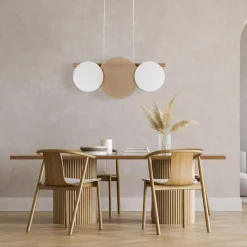 TK Tomasz Krywult Lampa wisząca boho abażur juta biały PULSE