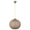 Lampa wisząca boho pleciona brązowa YUMAK 35 cm