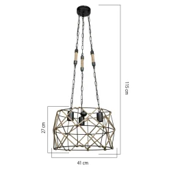 Lampy Wiszące| Lampa wisząca boho SIDELYA 45 cm