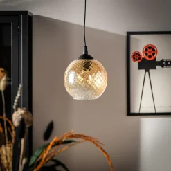 Lampy Wiszące|TK Tomasz Krywult Lampa wisząca bursztynowa MIX fi 18 cm