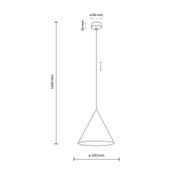 Lampy Wiszące|TK Tomasz Krywult Lampa wisząca ceglana czerwień CONO
