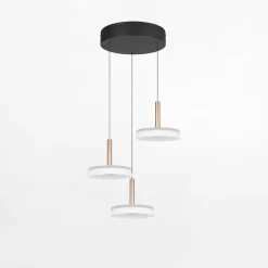 Lampy Wiszące|inny Lampa wisząca CELESTE LED 3 dyski kawowa