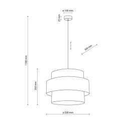 Lampy Wiszące|TK Tomasz Krywult Lampa wisząca czarna CALISTO fi 50 cm