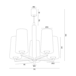 inny Lampa wisząca czarna CAMELOT PLUS
