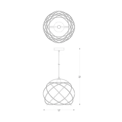 Zumaline Lampa wisząca czarna GORE
