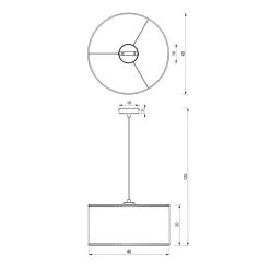 Luminex Lampa wisząca czarna LOFT I