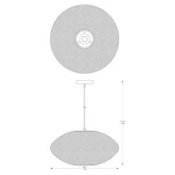 Lampy Wiszące|Zumaline Lampa wisząca czarna ORION 50 cm