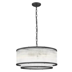 Zumaline Lampa wisząca czarna SERGIO 50 cm