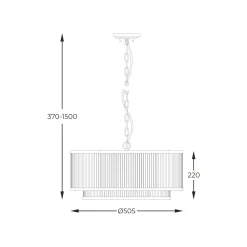 Zumaline Lampa wisząca czarna SERGIO 50 cm