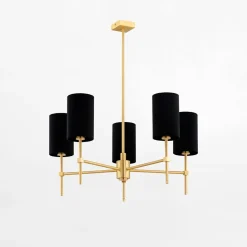 inny Lampa wisząca czarno-złota ABRUZZO